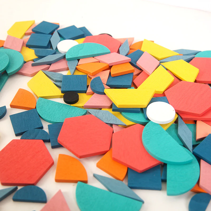 180 Piece Montessori Wooden Tangram Puzzle Educational Toys - Image 4