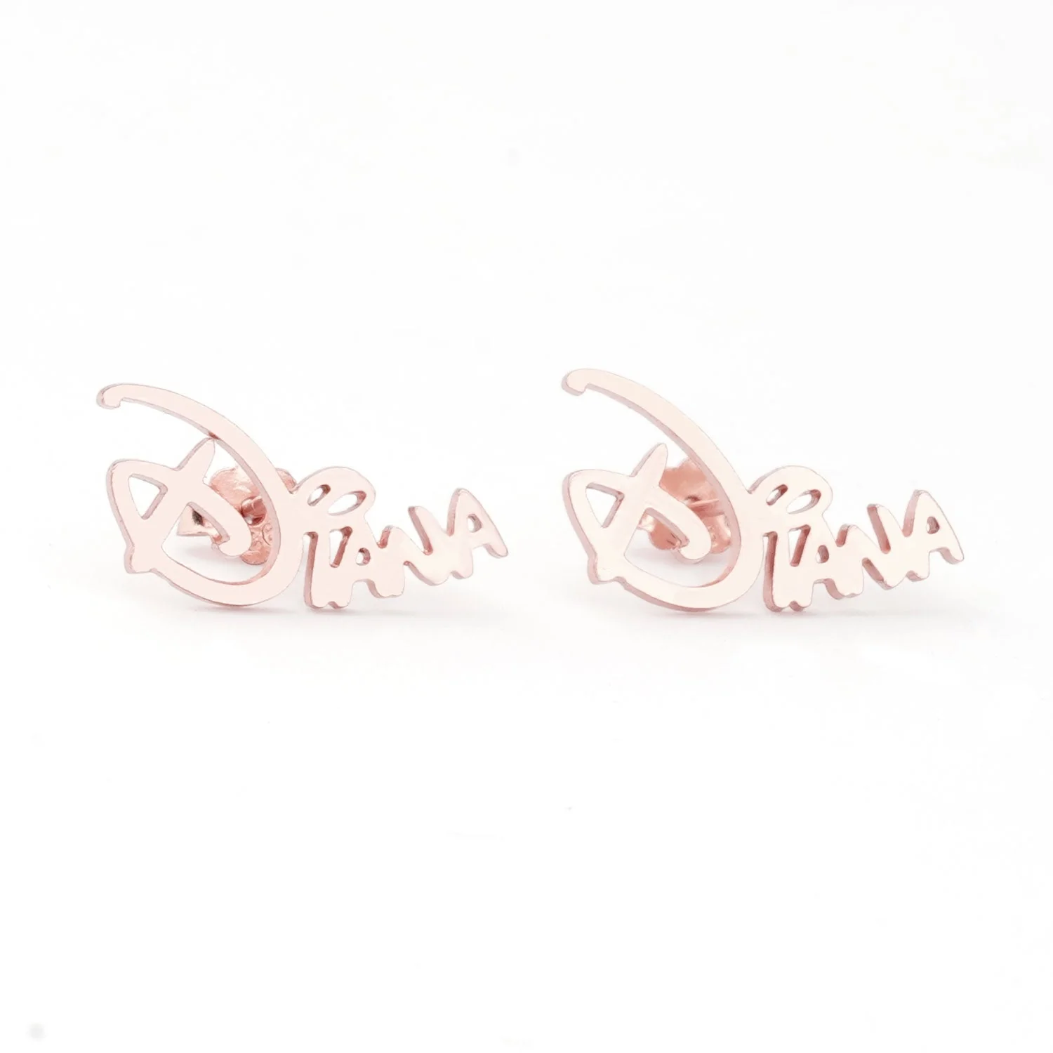 Sterling Silver Custom Princess Kids Name Earrings - Image 7