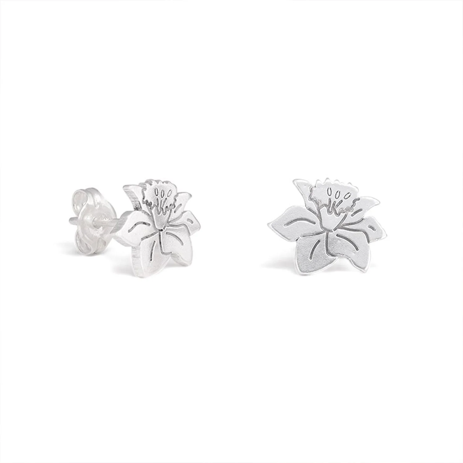 925 Sterling Silver Kids Birthday Flower Earrings - Image 3