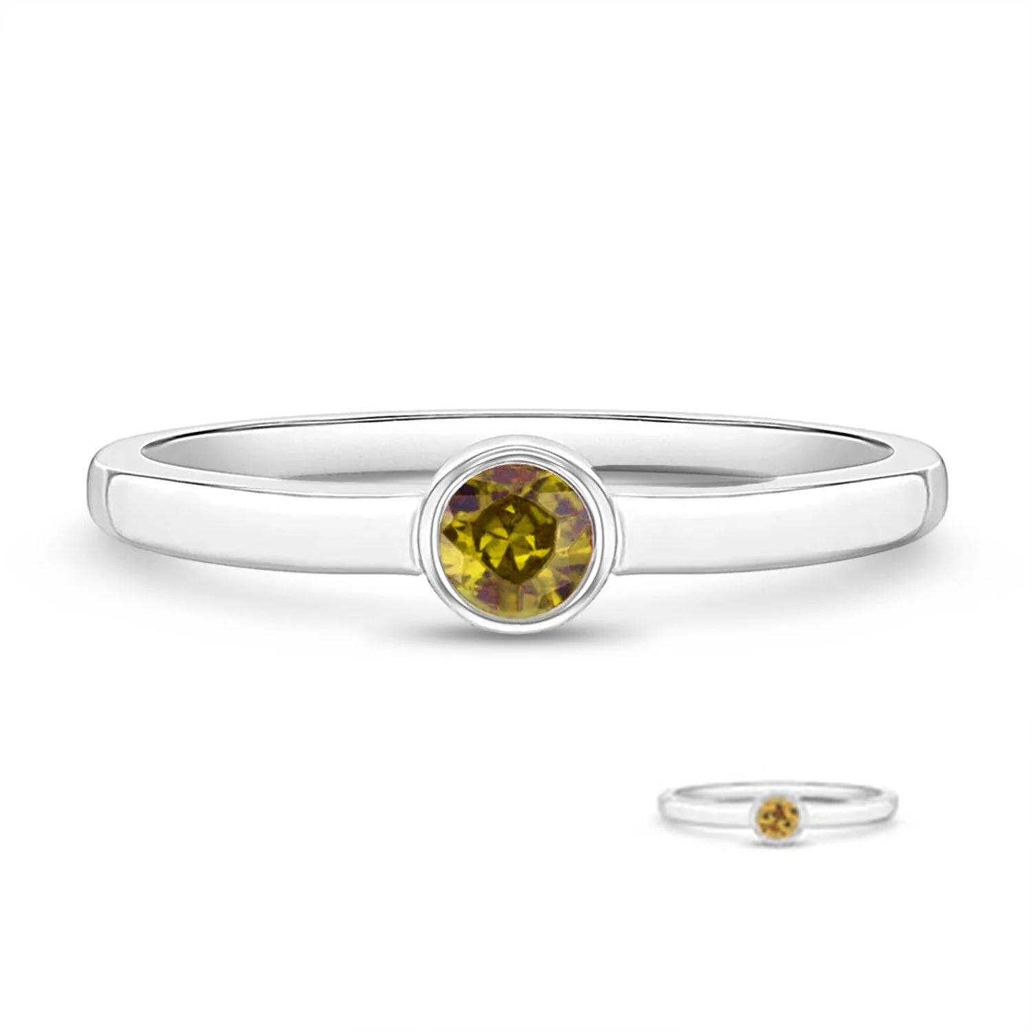 925 Sterling Silver Kids Birthstone Rings - Image 6
