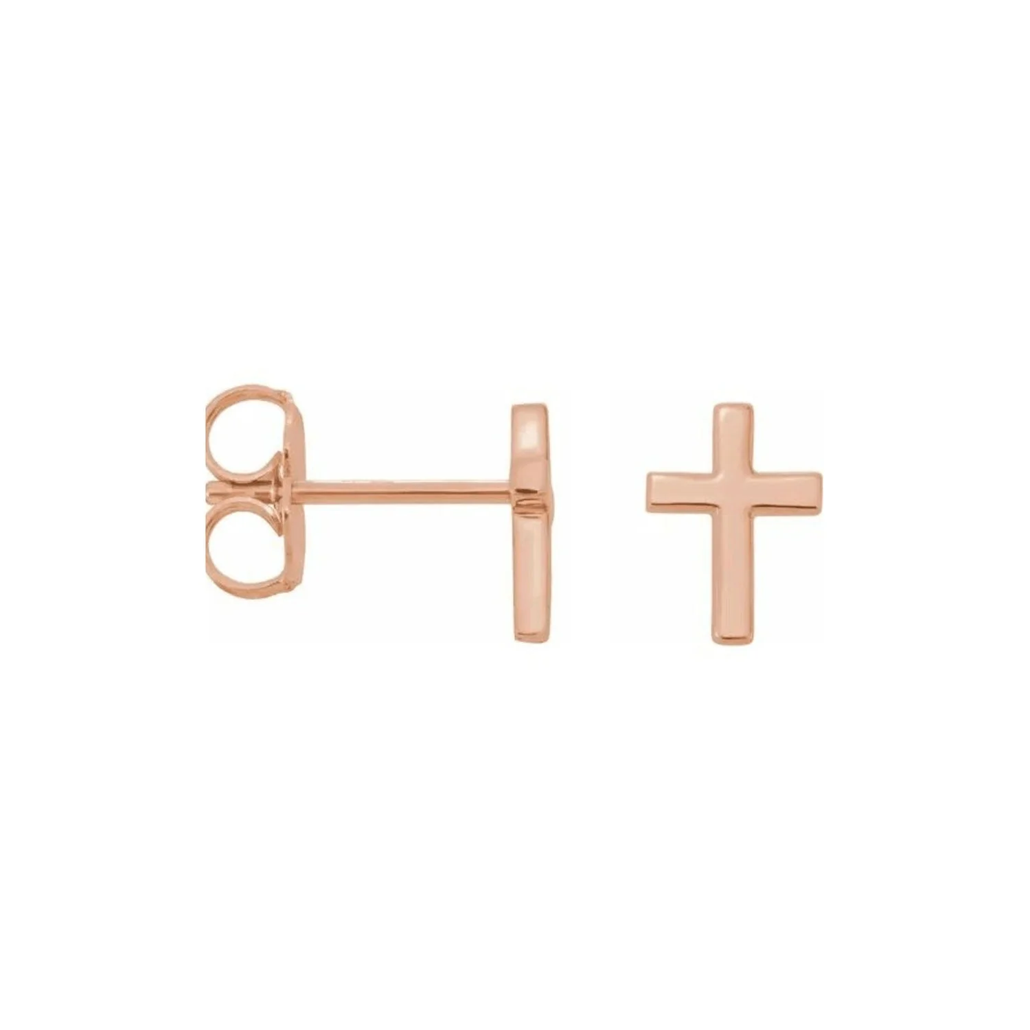 925 Sterling Silver Kids Cross Earrings - Image 4