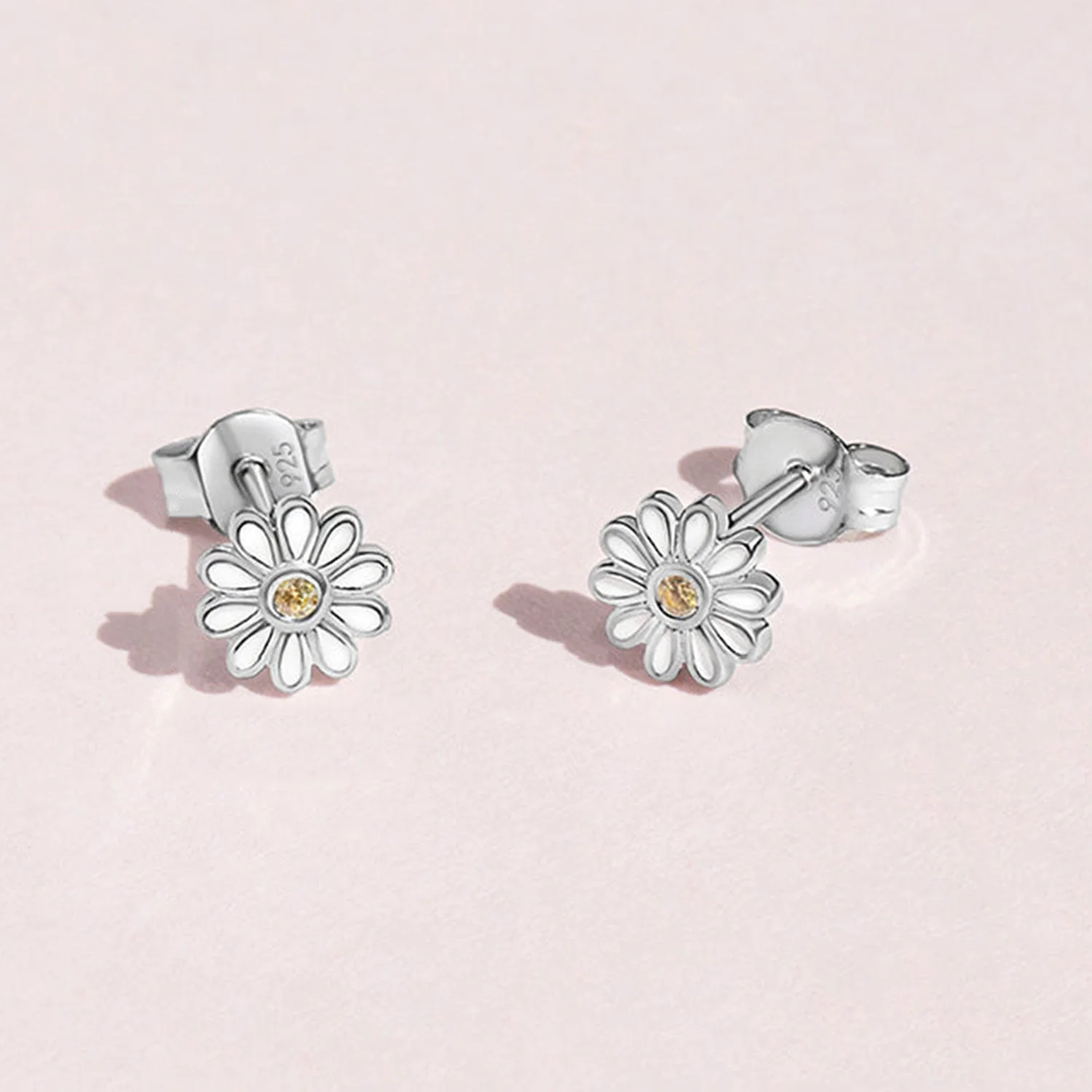 925 Sterling Silver Kids Daisy Earrings - Image 5