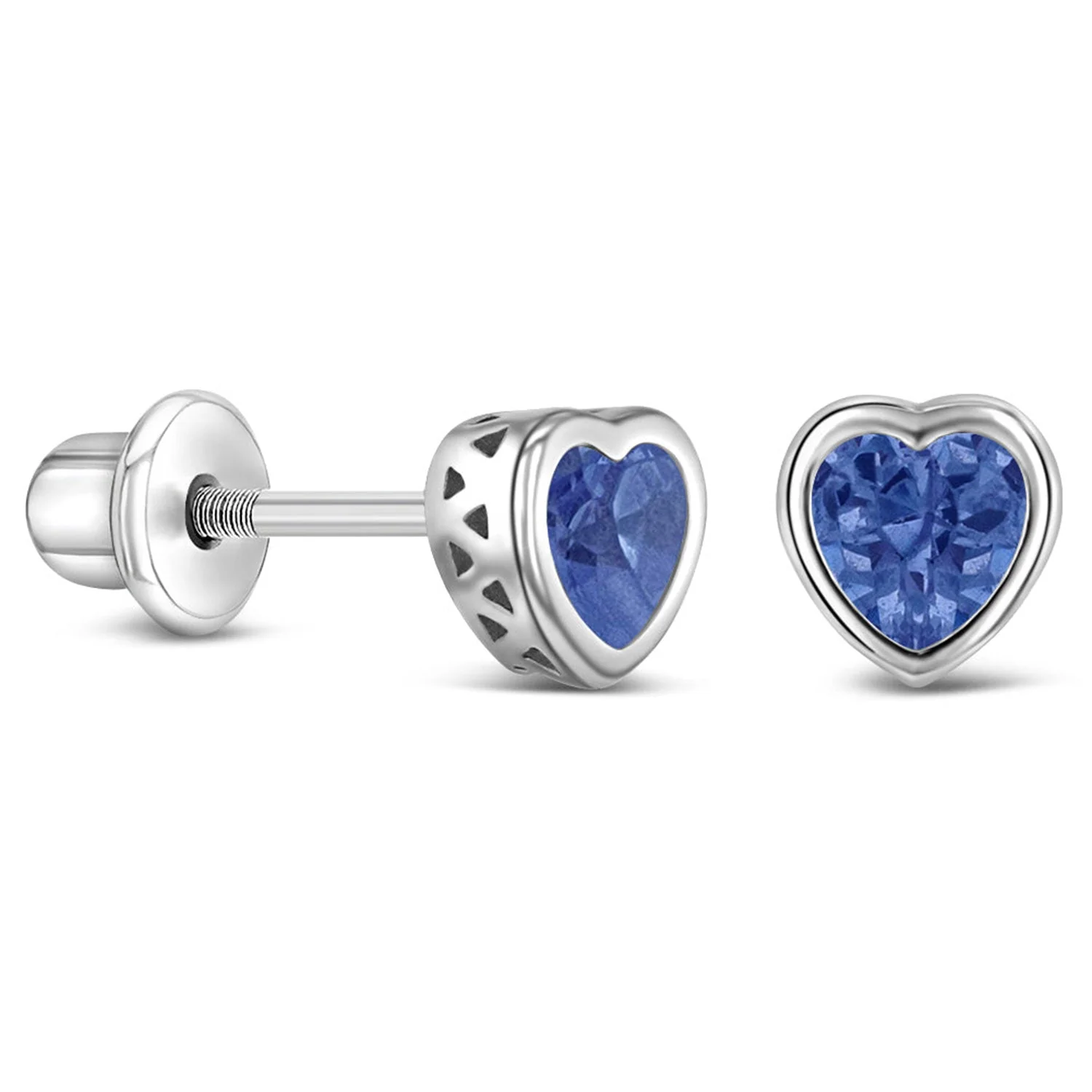 925 Kids Multi-Color Sparkling Heart Stud - Image 13