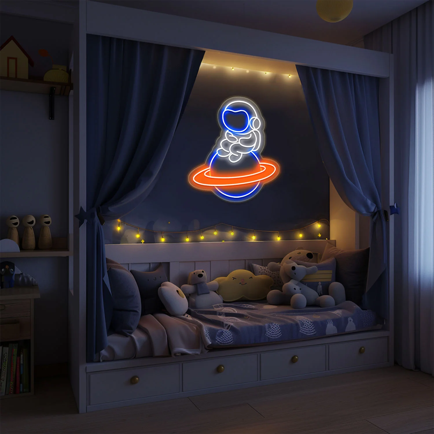 Astronaut on the planet Neon Sign - Image 3