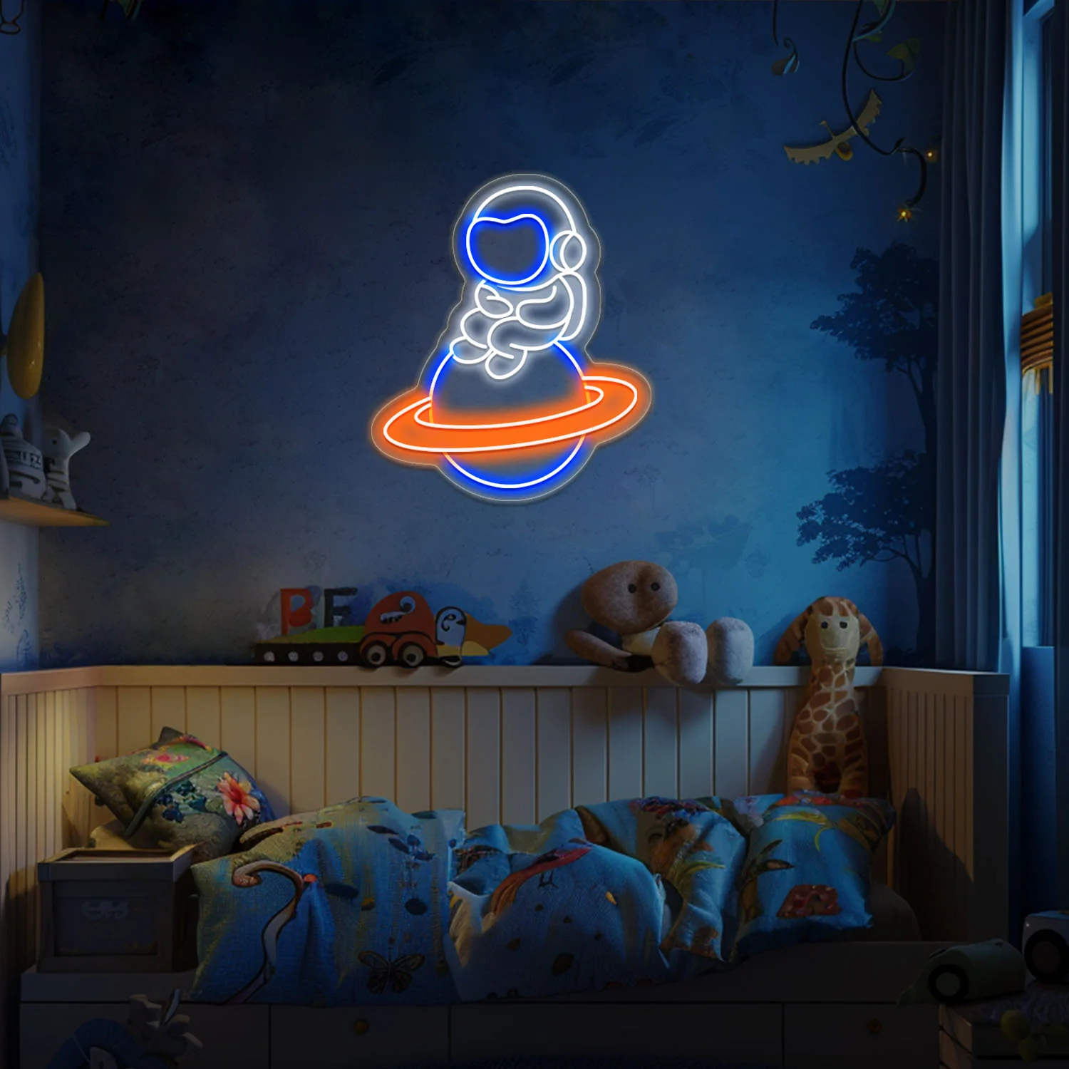 Astronaut on the planet Neon Sign - Image 4