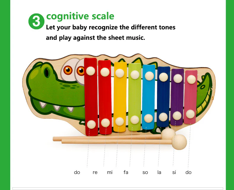 Baby Octave Xylophone Music Nurturing Hand Knocker Toys - Image 5