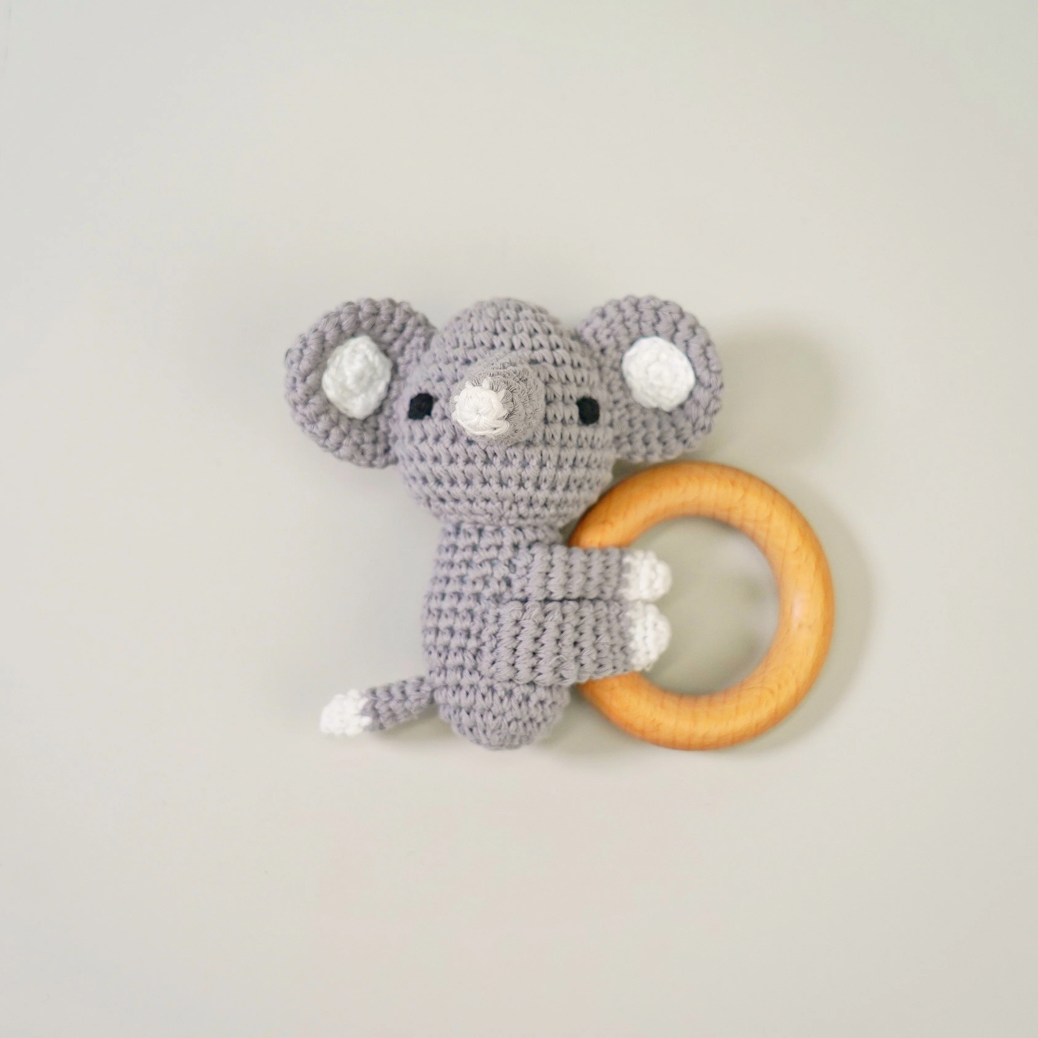 Baby Rattle Shaker Toy with Wooden Teething Ring - Image 12