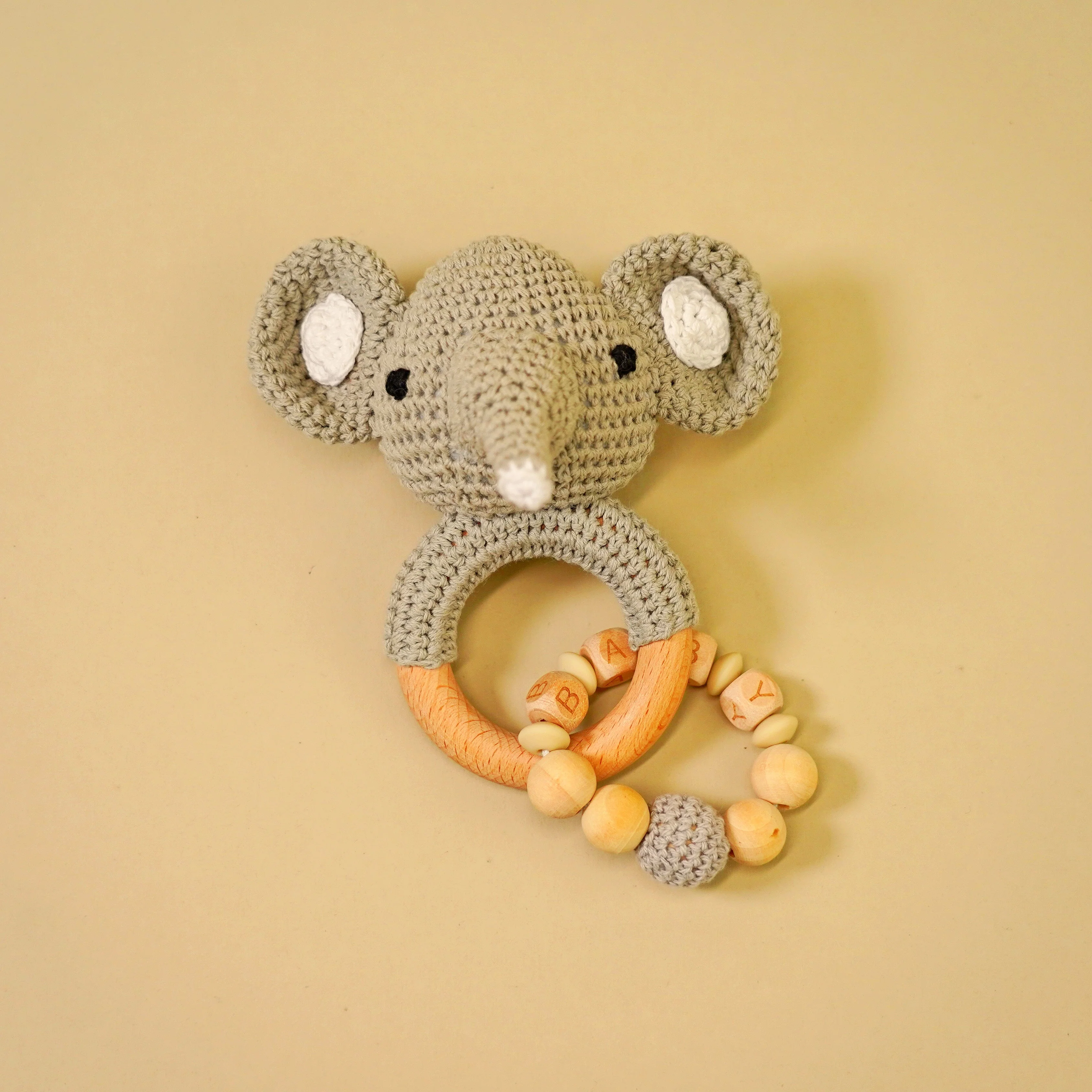 Baby Rattle Shaker Toy with Wooden Teething Ring - Image 18