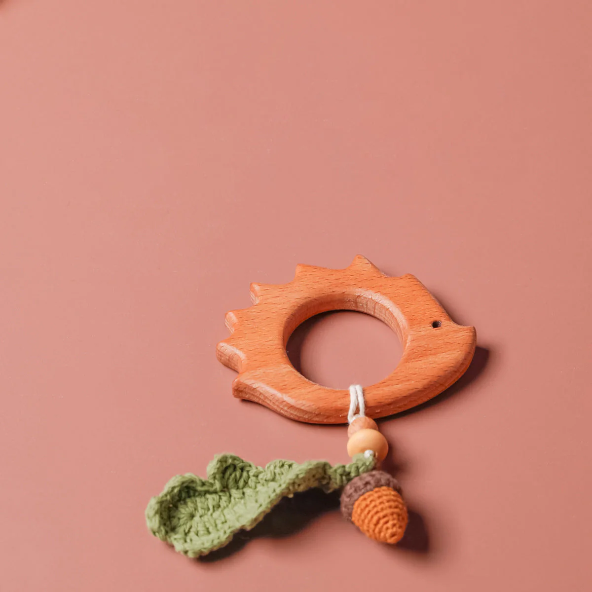Baby Rattle Shaker Toy with Wooden Teething Ring - Image 20