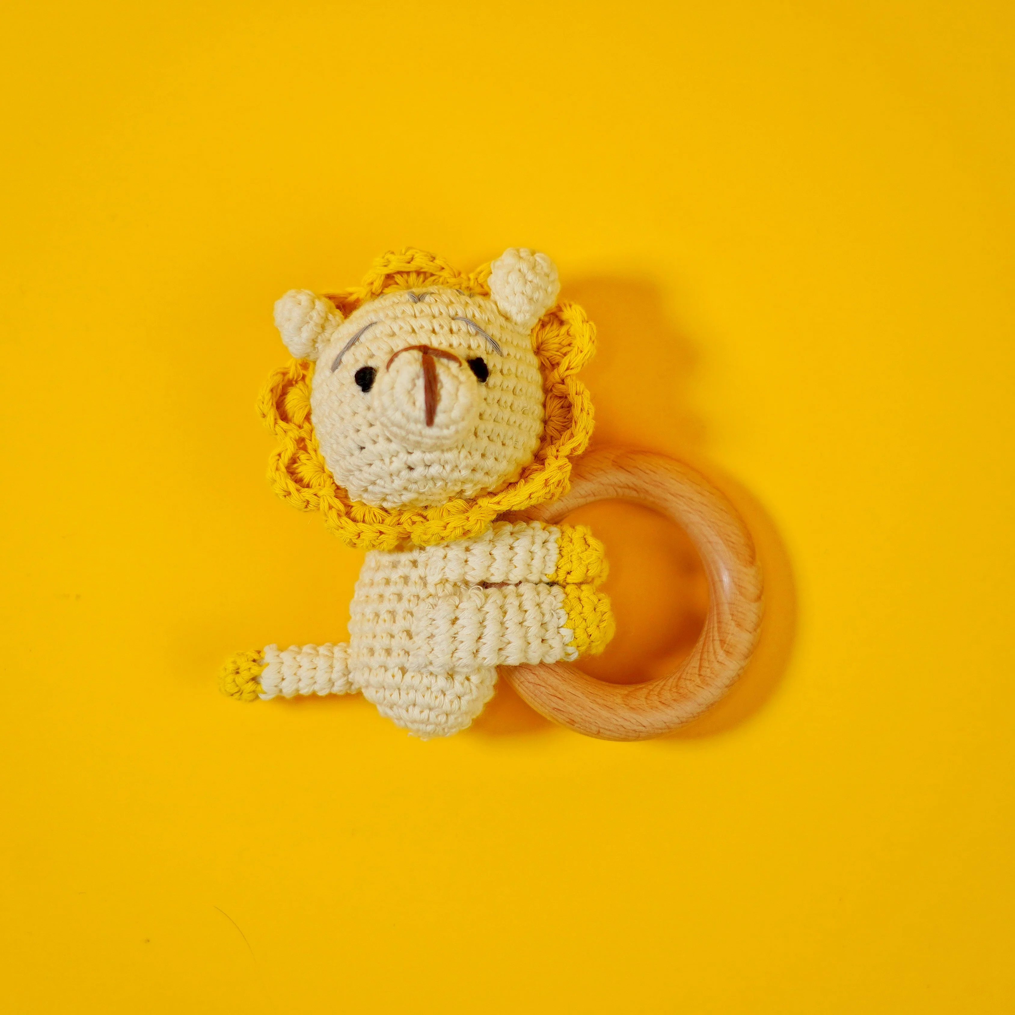 Baby Rattle Shaker Toy with Wooden Teething Ring - Image 8