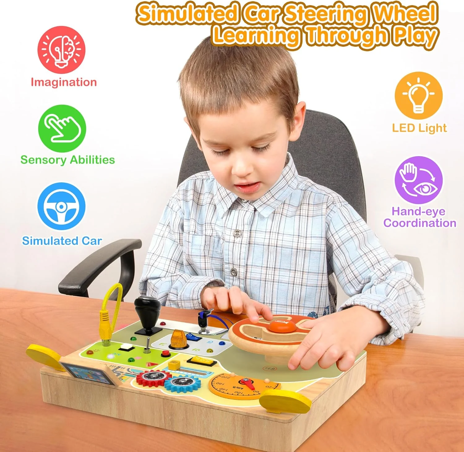 Baby Wooden Busy Board - Image 5