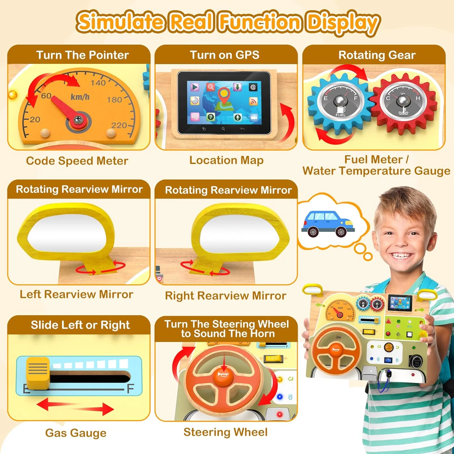 Baby Wooden Busy Board - Image 6