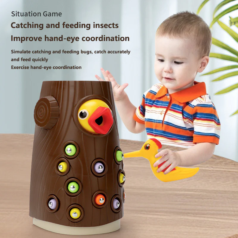 Baby Woodpecker Insect Catching Game Puzzle Toys - Image 2