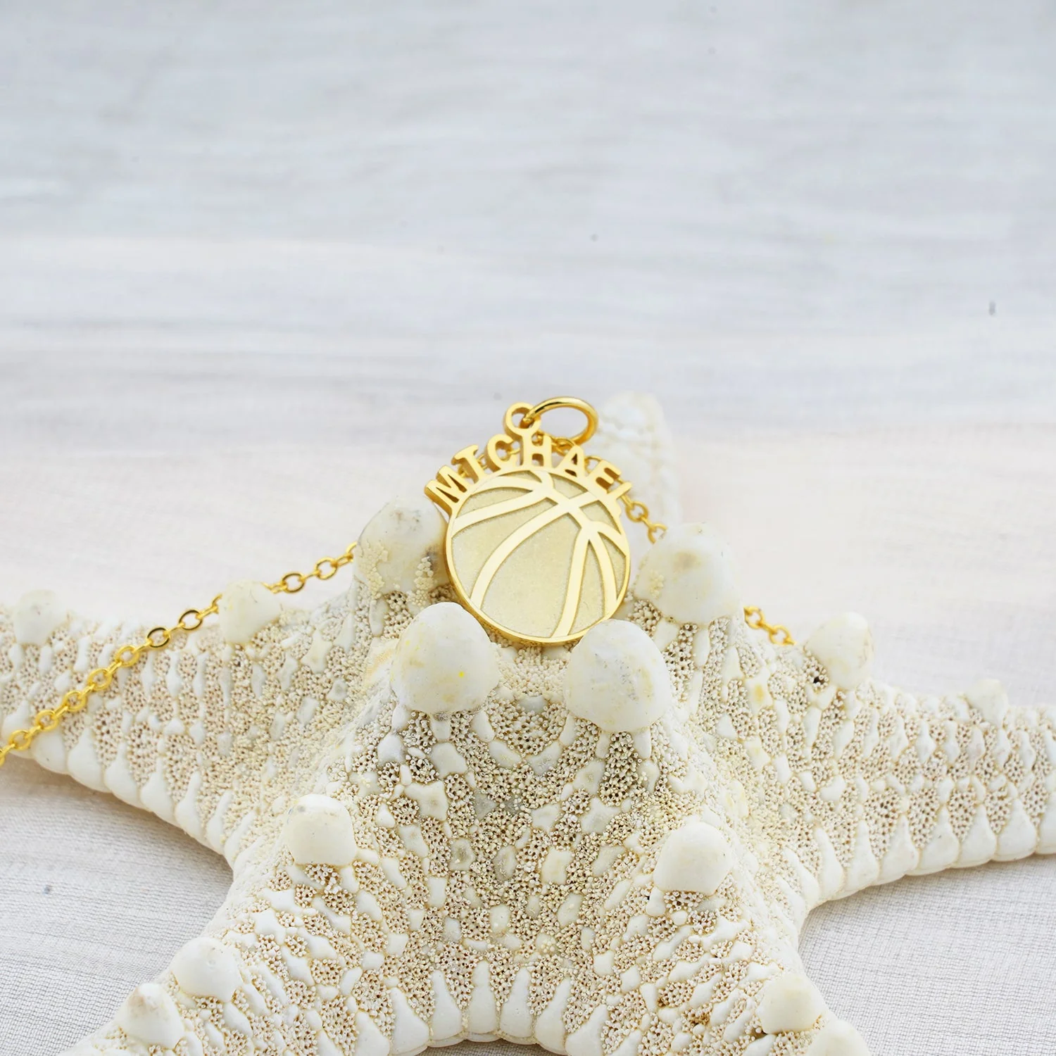 Basketball Personalized Kids Name Necklace - Image 6