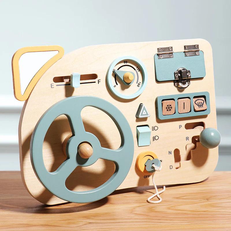 Wooden Car Driving Board Sensory Training Toys - Image 4