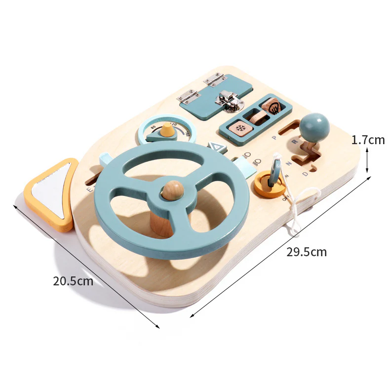 Wooden Car Driving Board Sensory Training Toys - Image 8