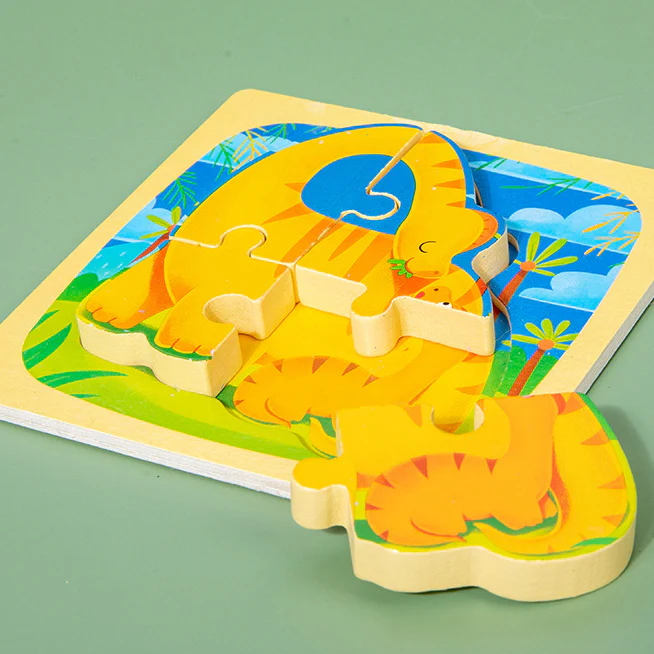 Wooden Cartoon Educational Puzzles (24 Pcs/1 Set) - Image 8