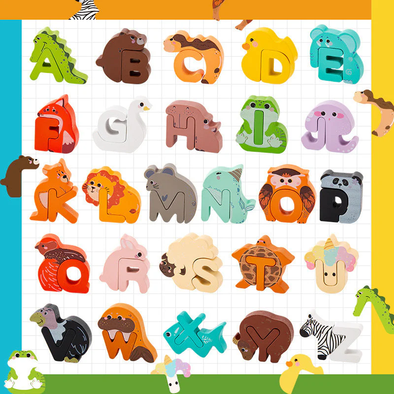 Children's cartoon animal letters puzzle toys - Image 2
