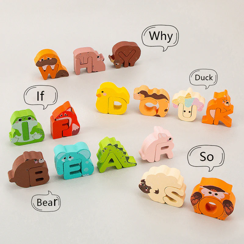 Children's cartoon animal letters puzzle toys - Image 3
