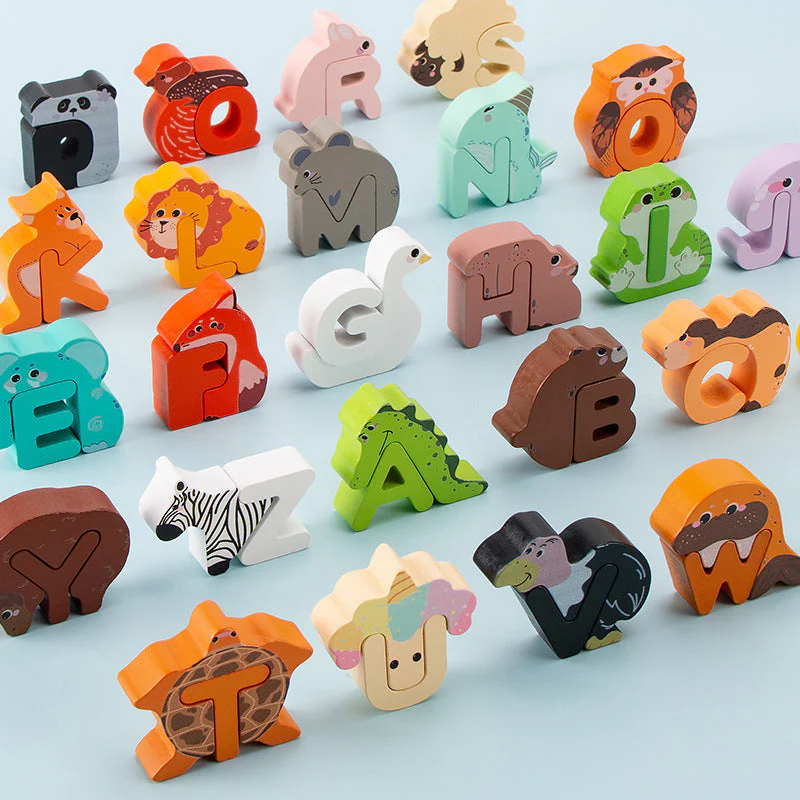 Children's cartoon animal letters puzzle toys - Image 4