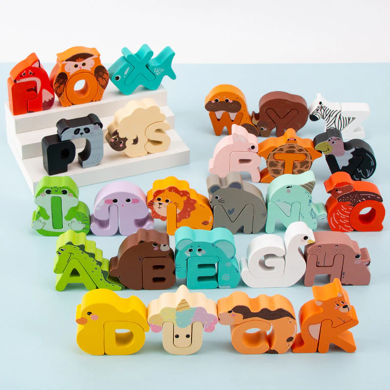 Children's cartoon animal letters puzzle toys - Image 6