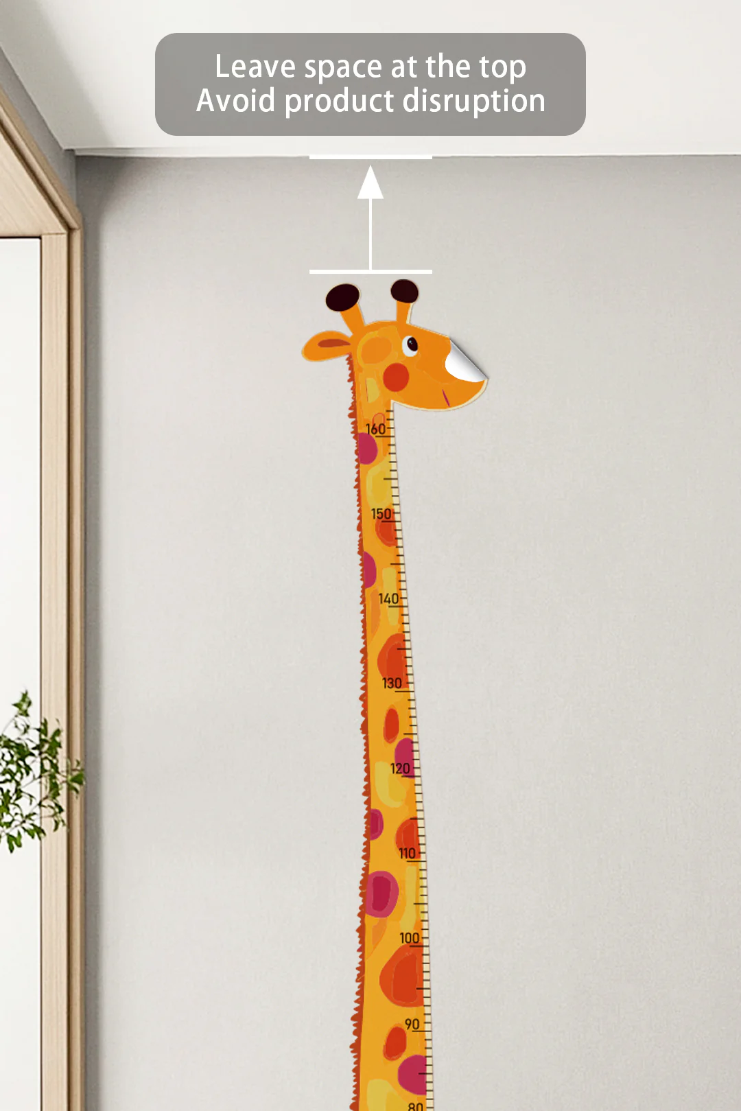 Colorful Giraffe Growth Chart Wall Decal - Image 5