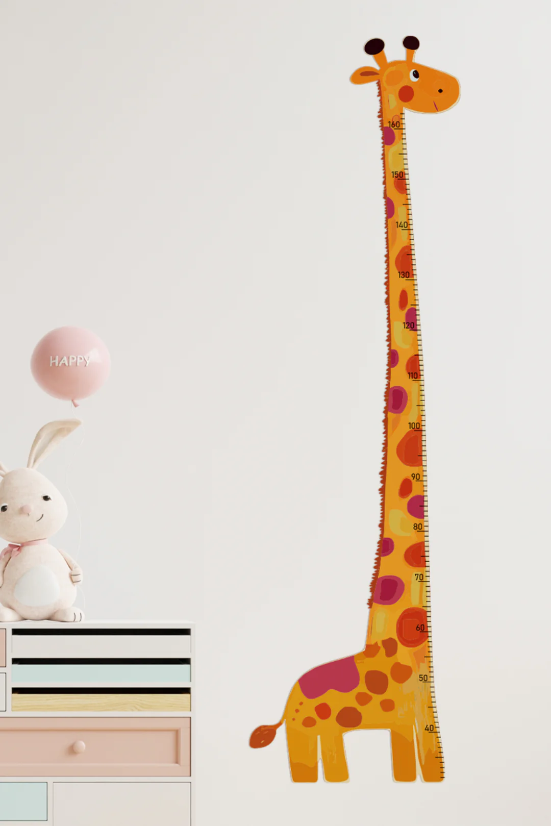 Colorful Giraffe Growth Chart Wall Decal - Image 6