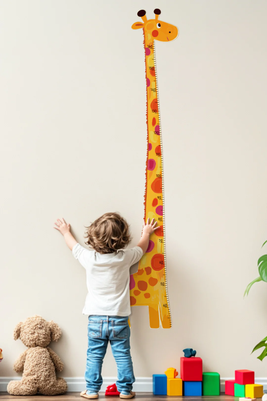 Colorful Giraffe Growth Chart Wall Decal - Image 8