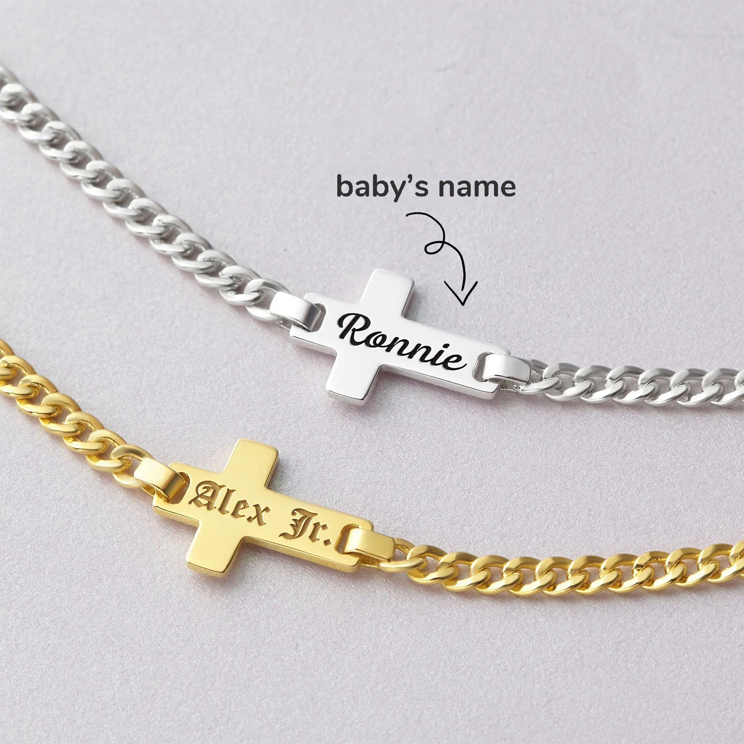 Cross Personalized Kids Name Bracelet - Image 4