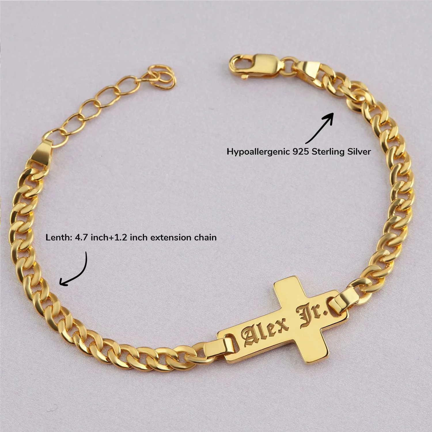 Cross Personalized Kids Name Bracelet - Image 5