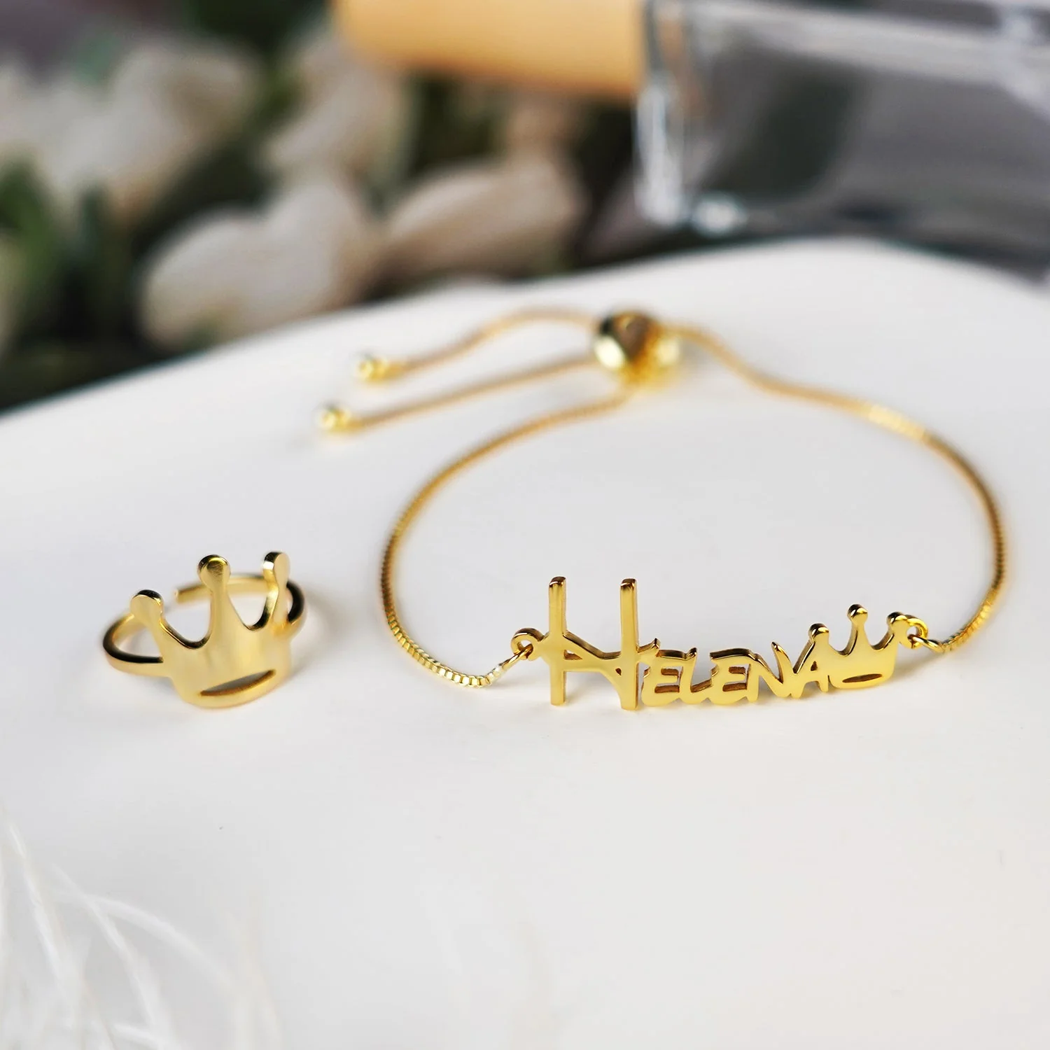 Crown Personalized Baby Name Jewelry Set - Image 11