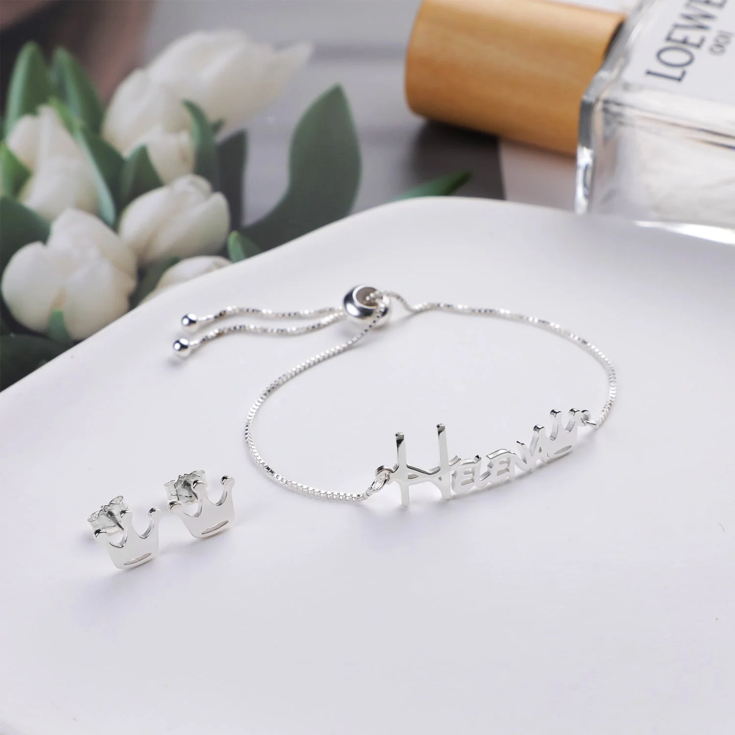 Crown Personalized Baby Name Jewelry Set - Image 12