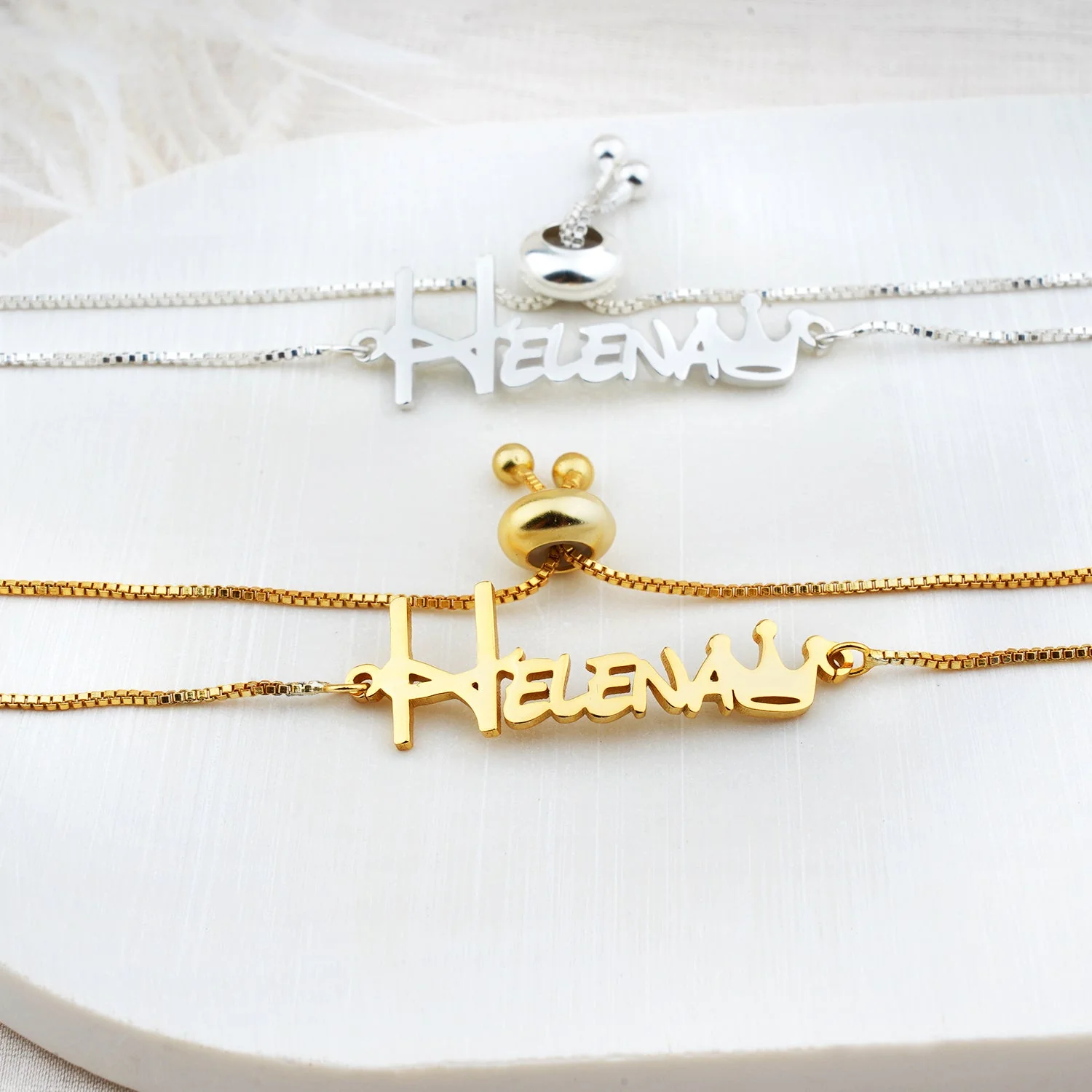 Crown Personalized Baby Name Jewelry Set - Image 3