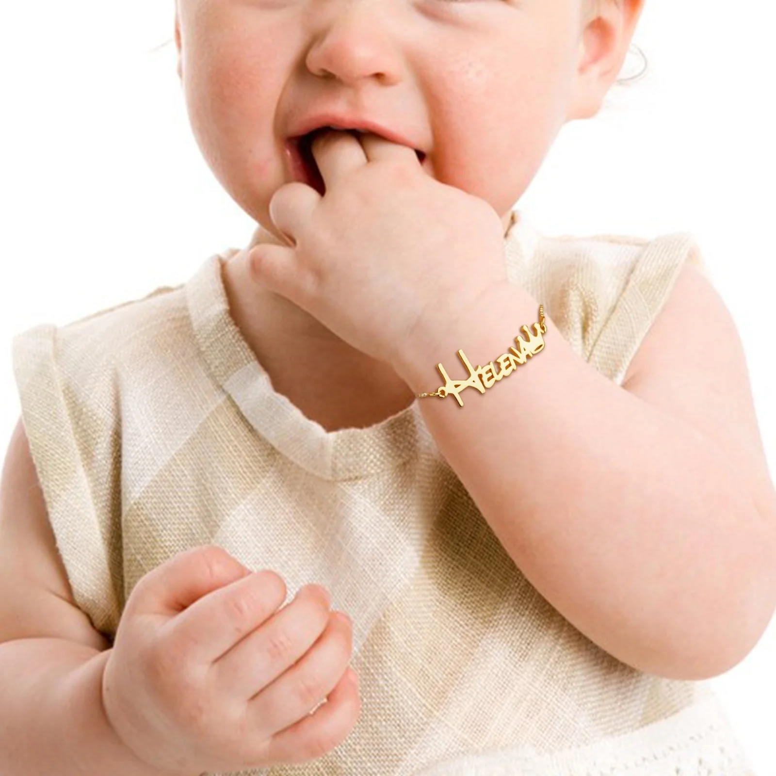 Crown Personalized Baby Name Jewelry Set - Image 4