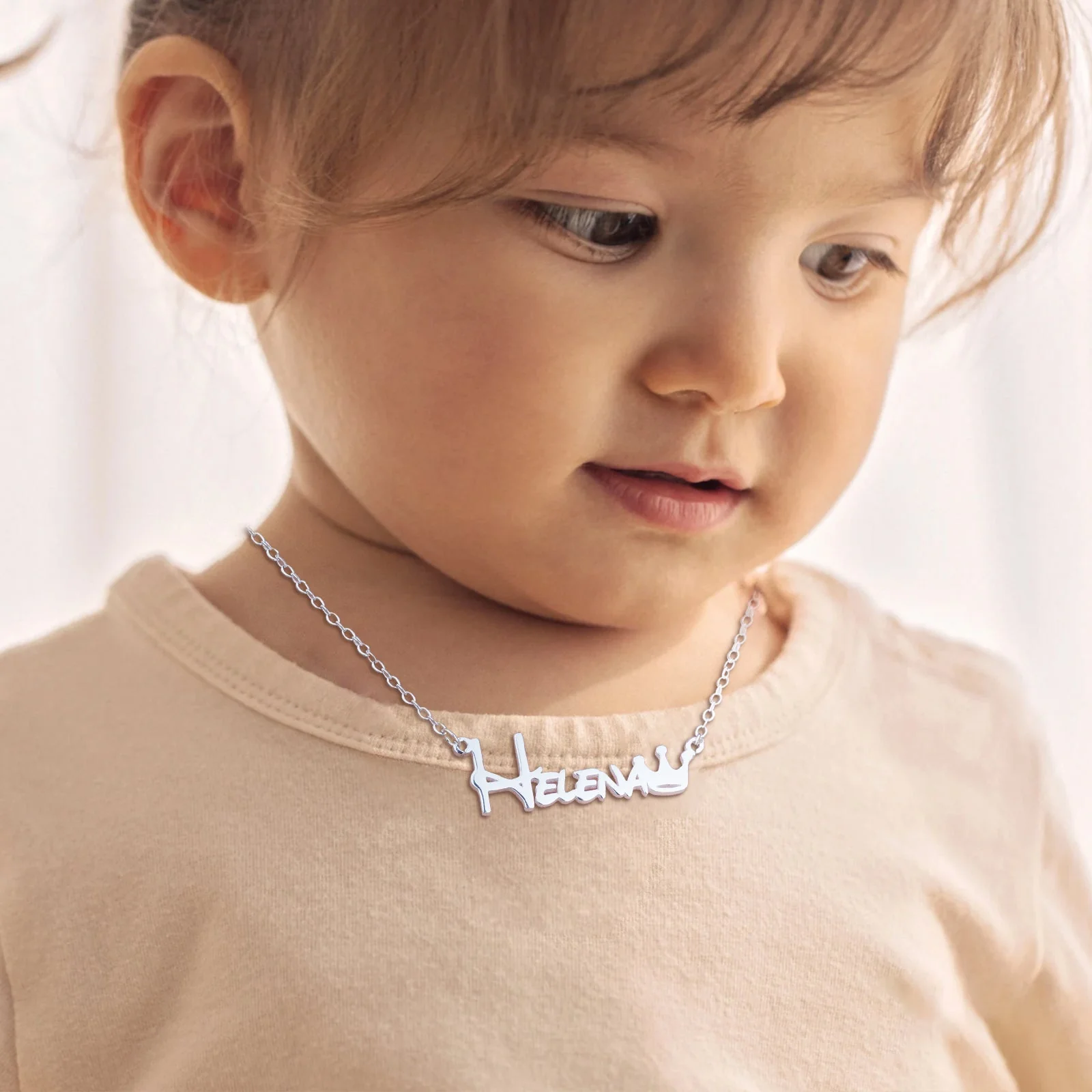Crown Personalized Baby Name Jewelry Set - Image 9