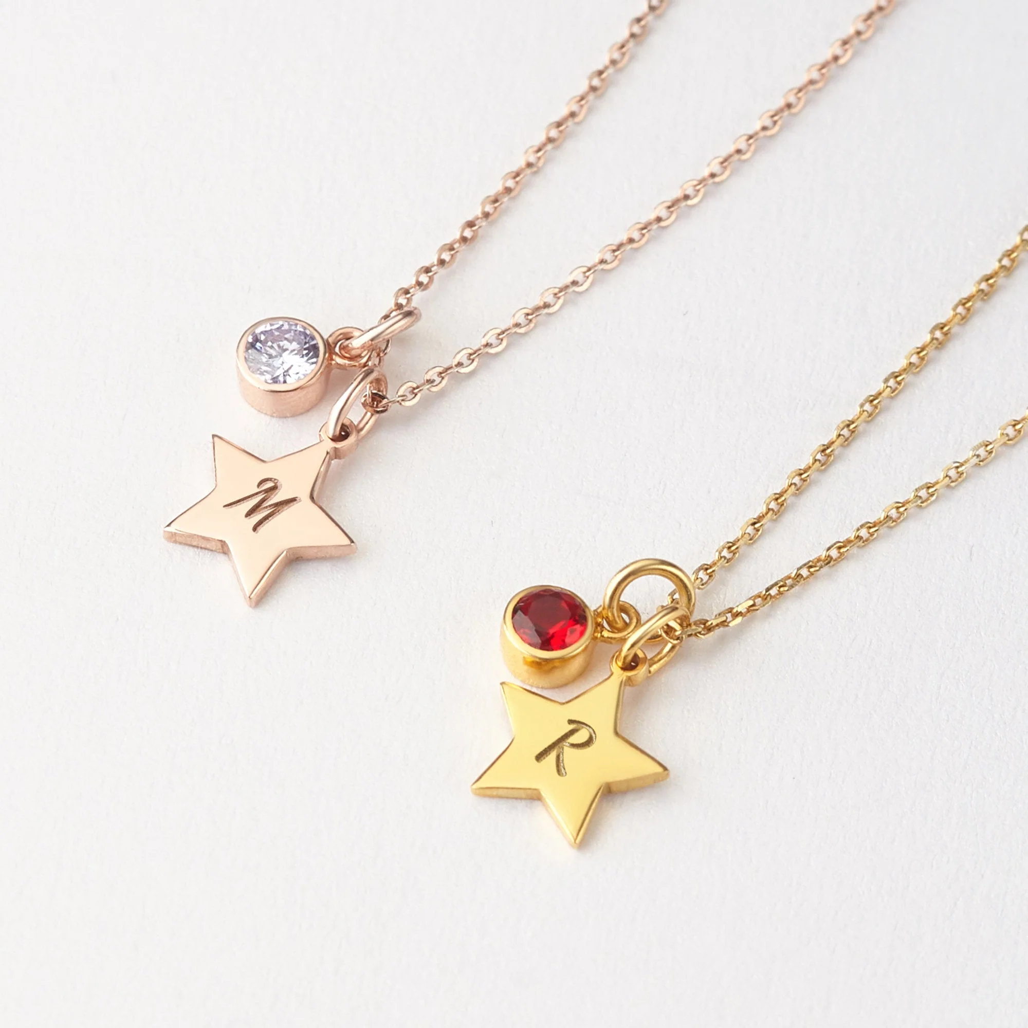 Custom Initial and Birthstone Children's Necklace - Image 6