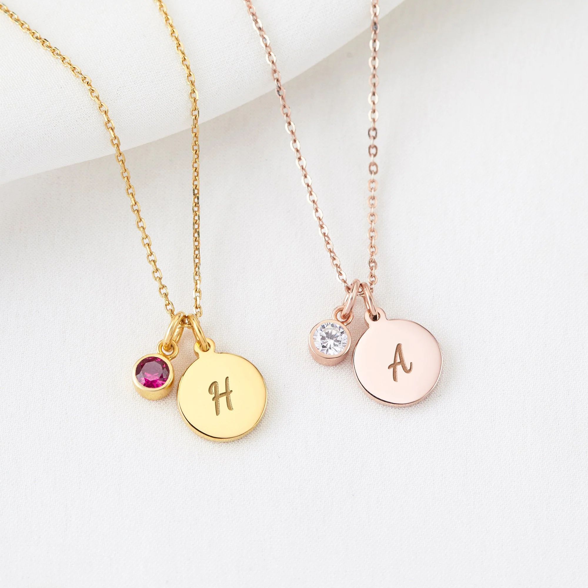 Custom Initial and Birthstone Children's Necklace - Image 7