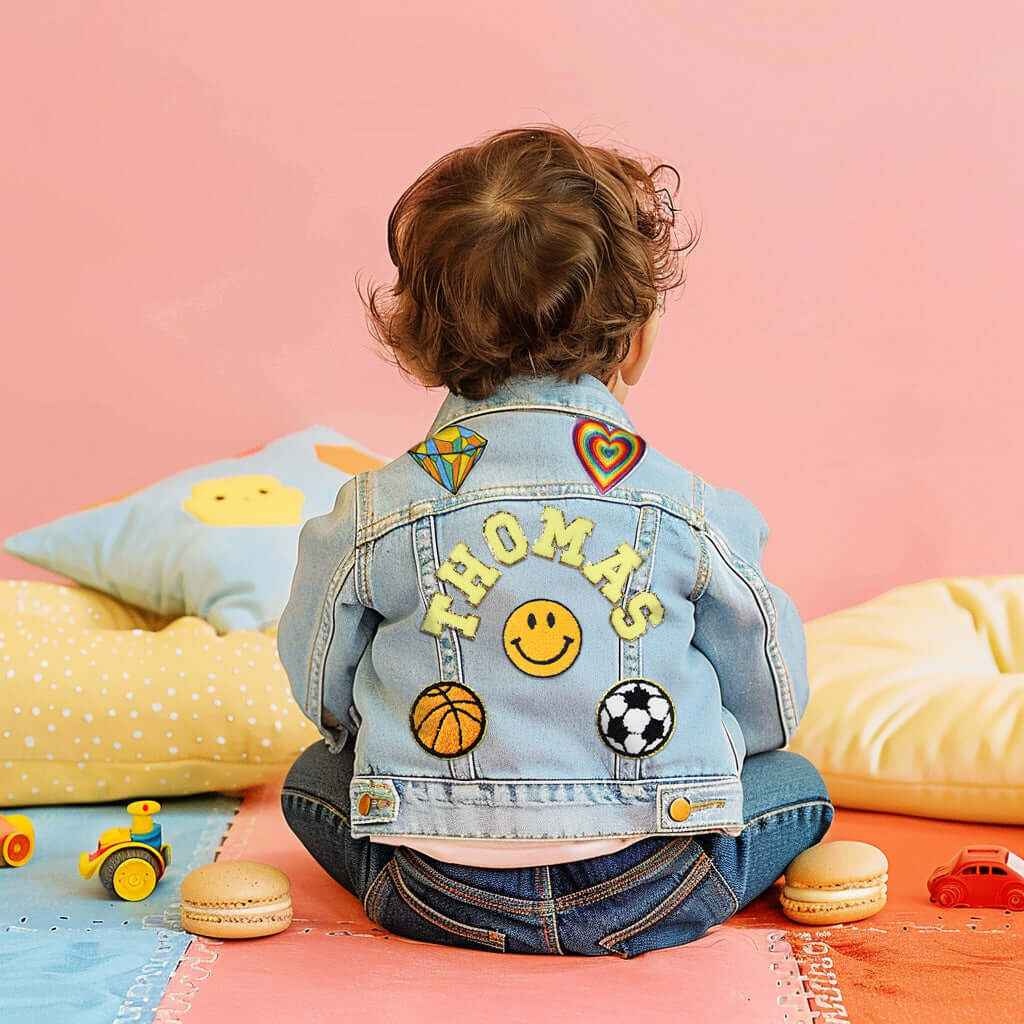 Custom Kids Patch Denim Jacket - Image 3