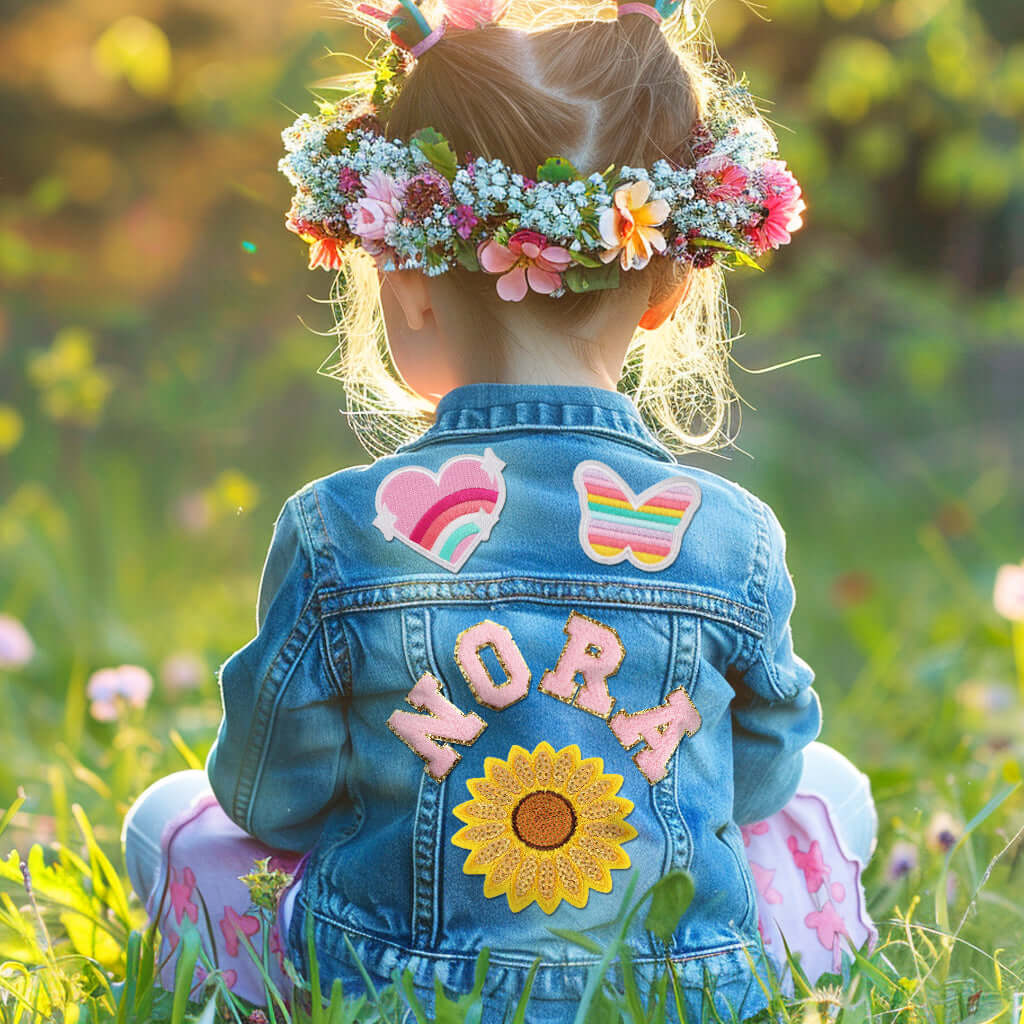 Custom Kids Patch Denim Jacket - Image 4