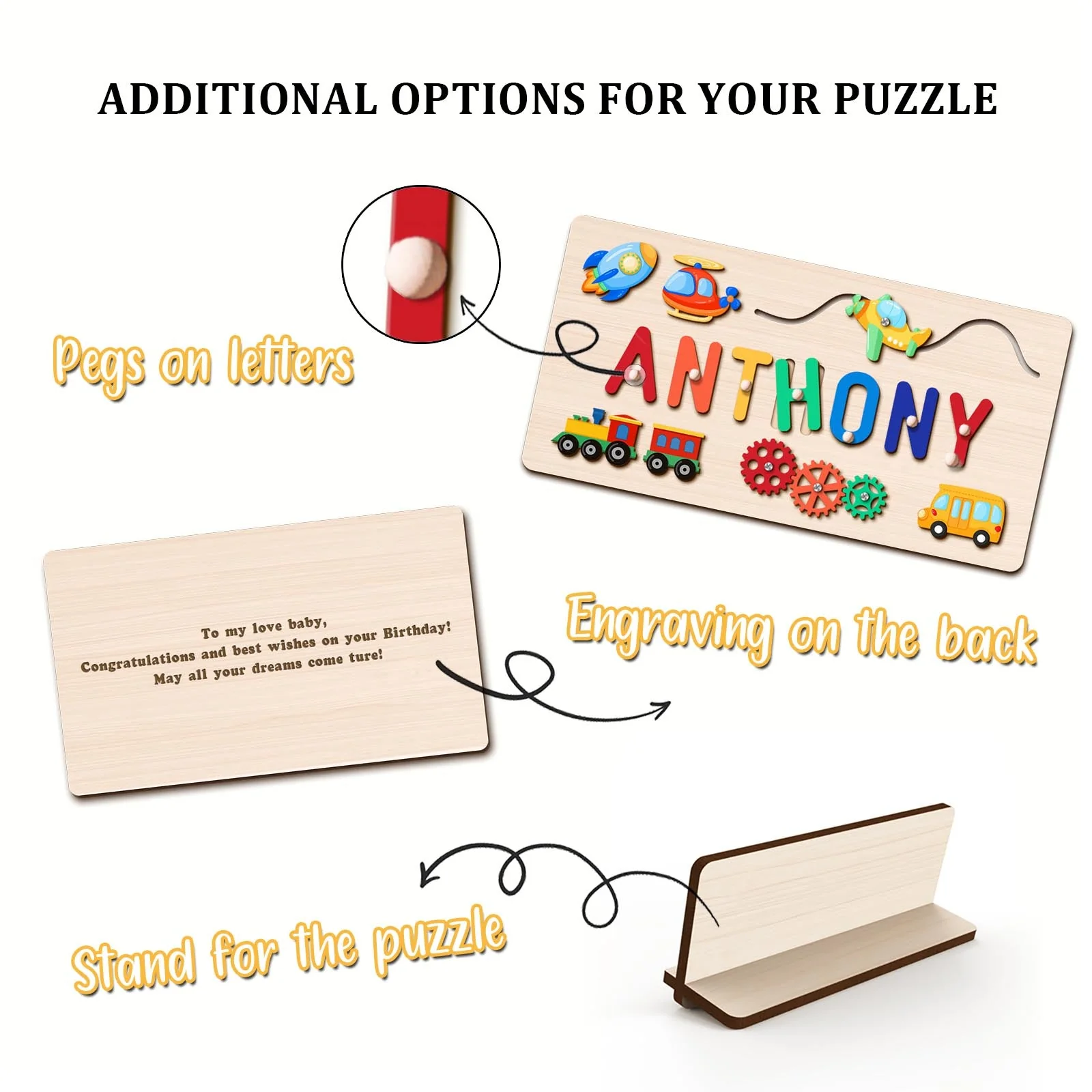 Personalized Baby Name Educate Puzzle Advanced Toys - Image 9