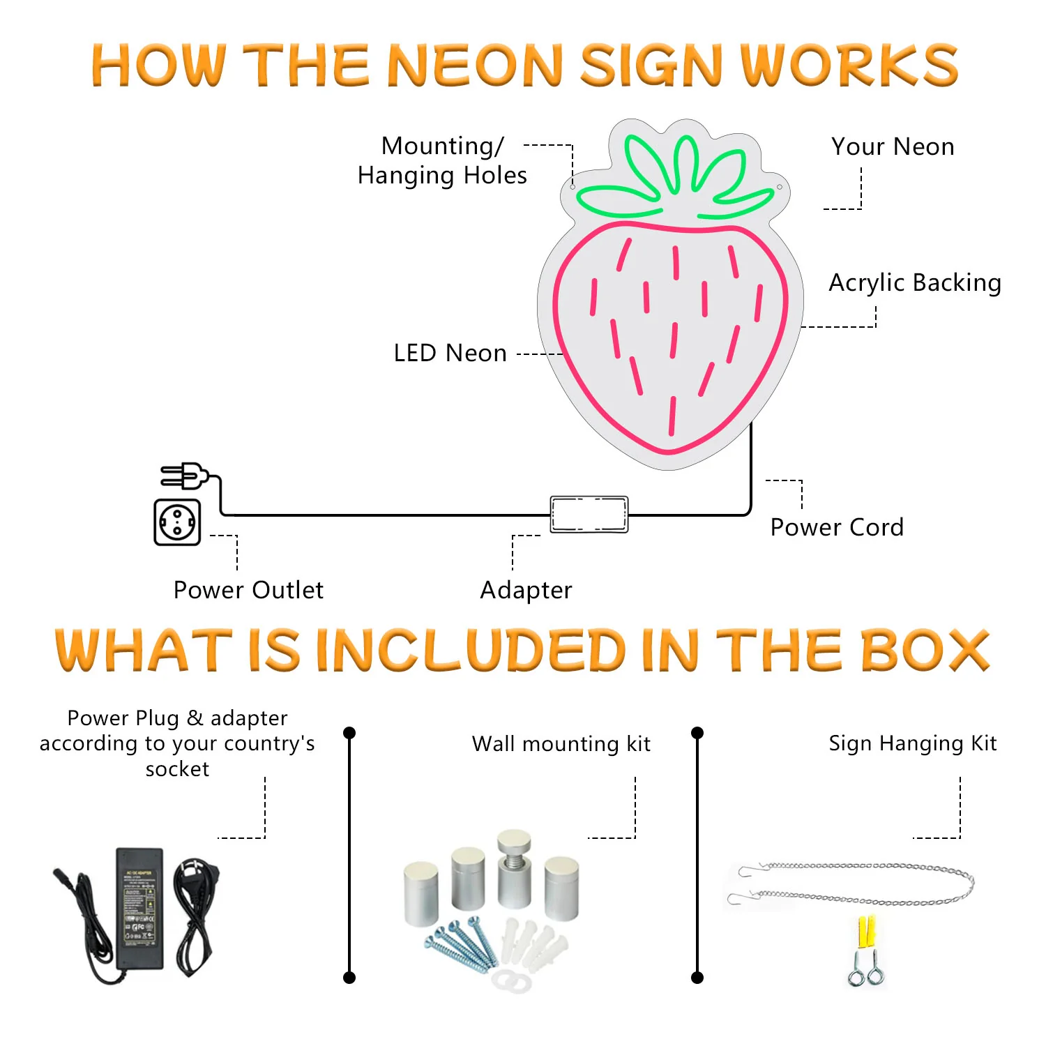 Cute Strawberry Neon Sign - Image 6