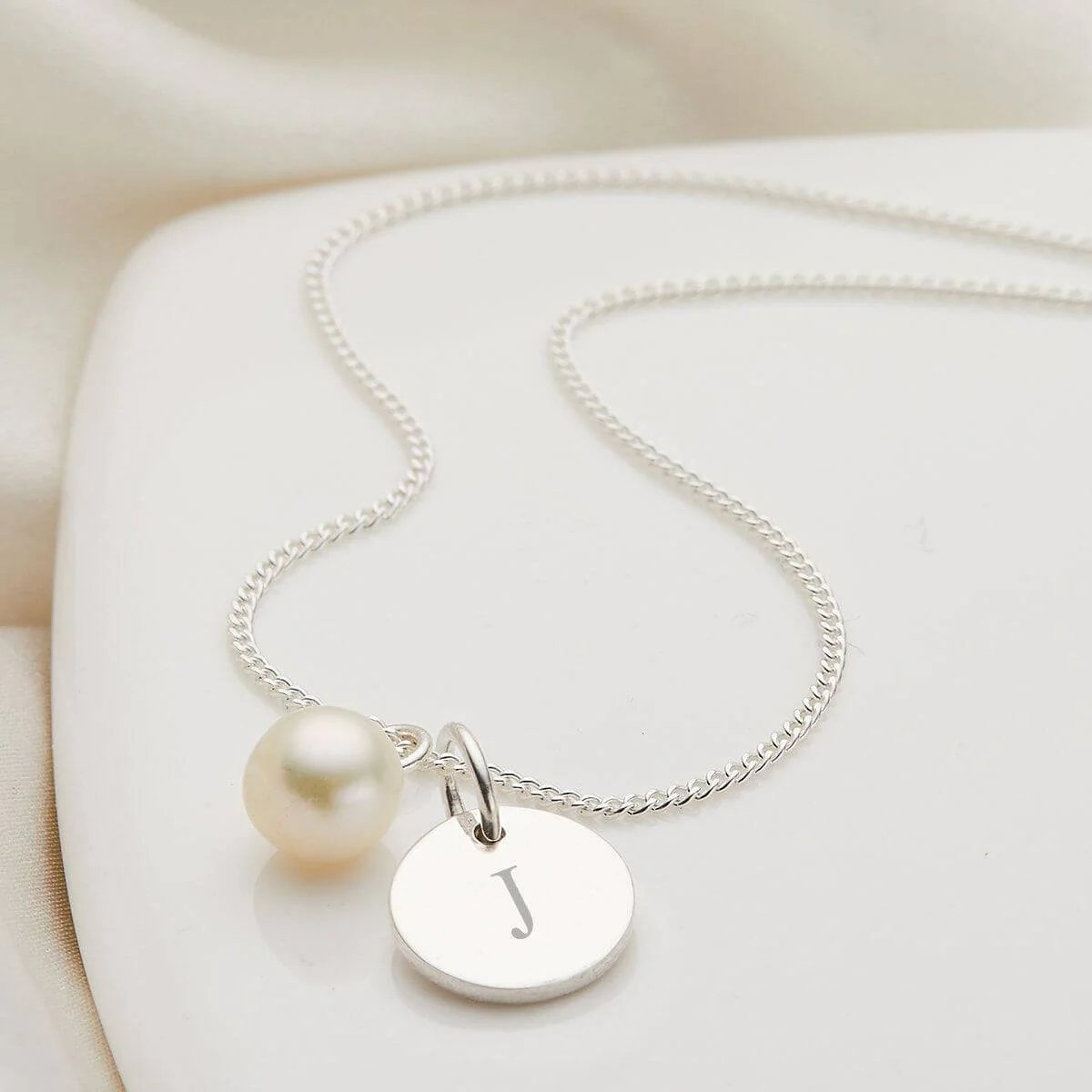 Disc Childrens Initial Necklace - Image 2