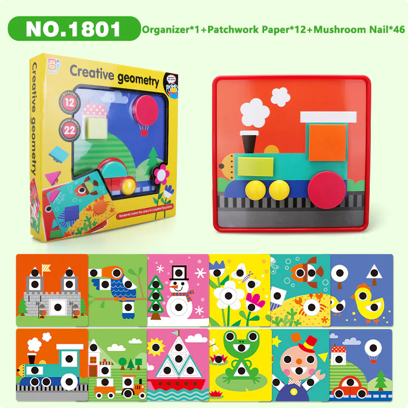 DIY educational toys large particles mushroom nail puzzle - Image 6