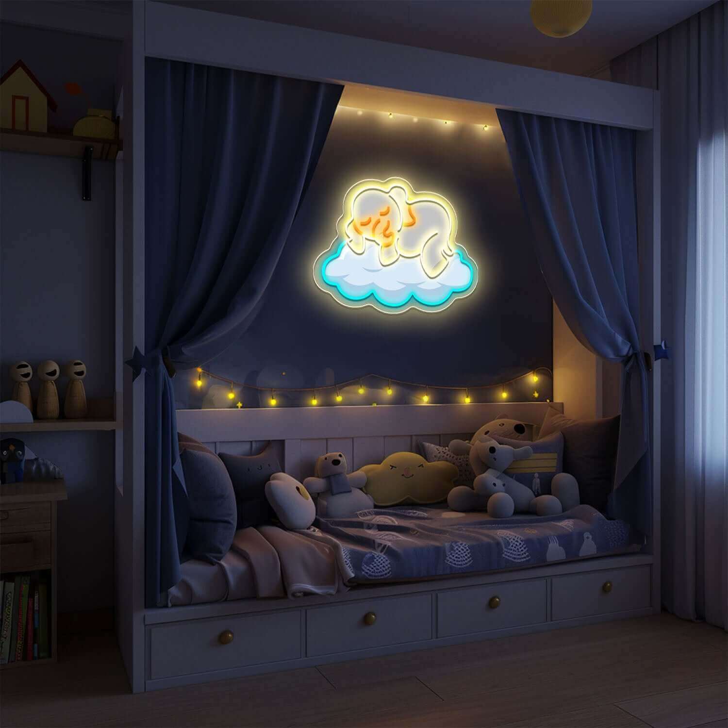 Elephant on the Cloud Neon Sign - Image 3