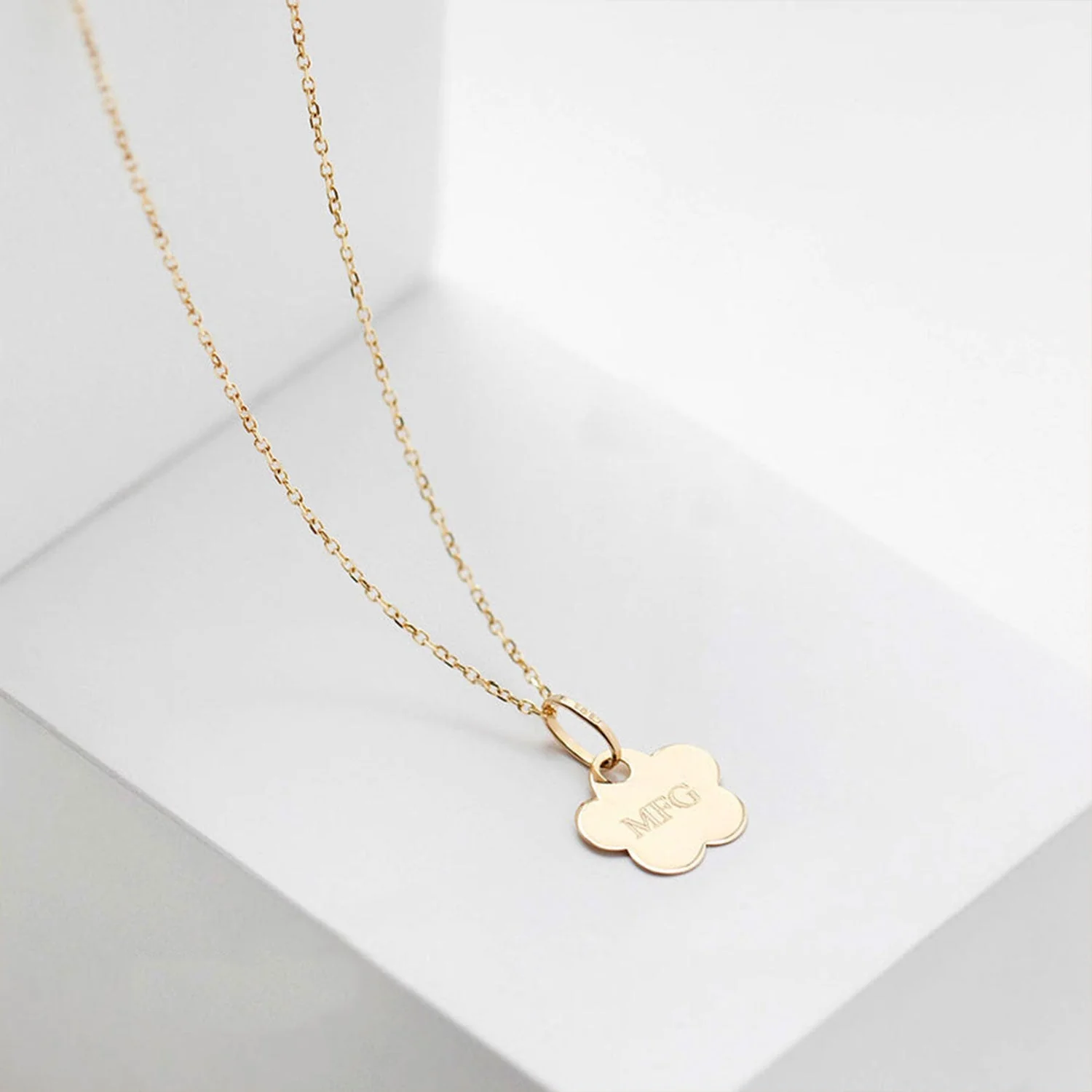 Flower Engraved Name Necklace for Children - Image 5