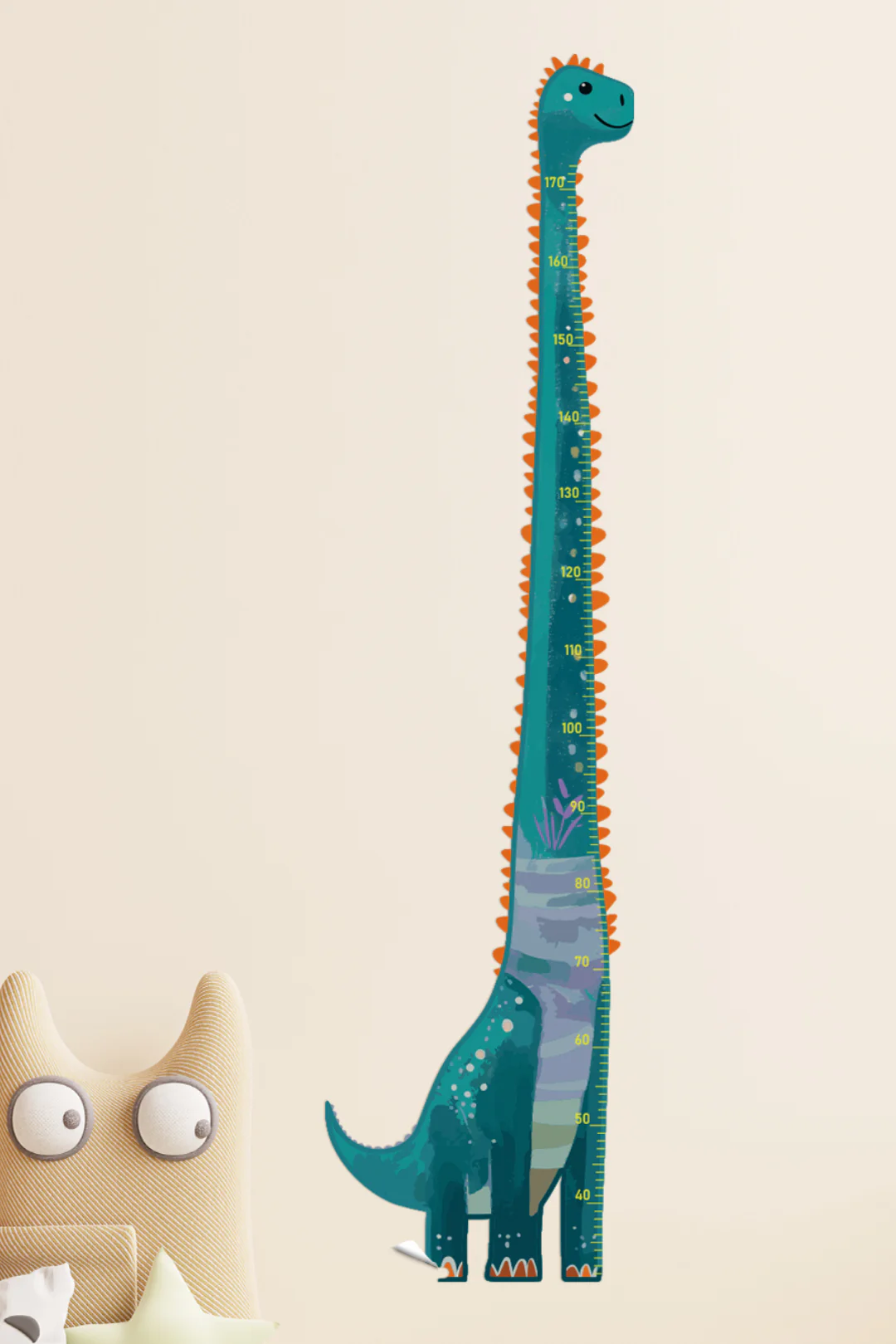 Friendly Dinosaur Growth Chart Wall Decal - Image 2