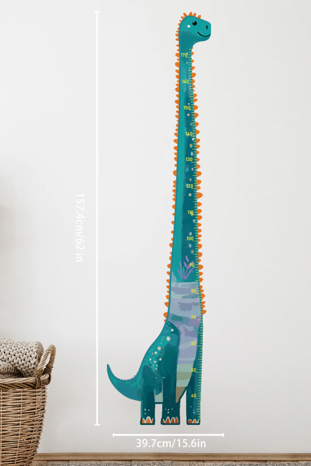 Friendly Dinosaur Growth Chart Wall Decal - Image 4