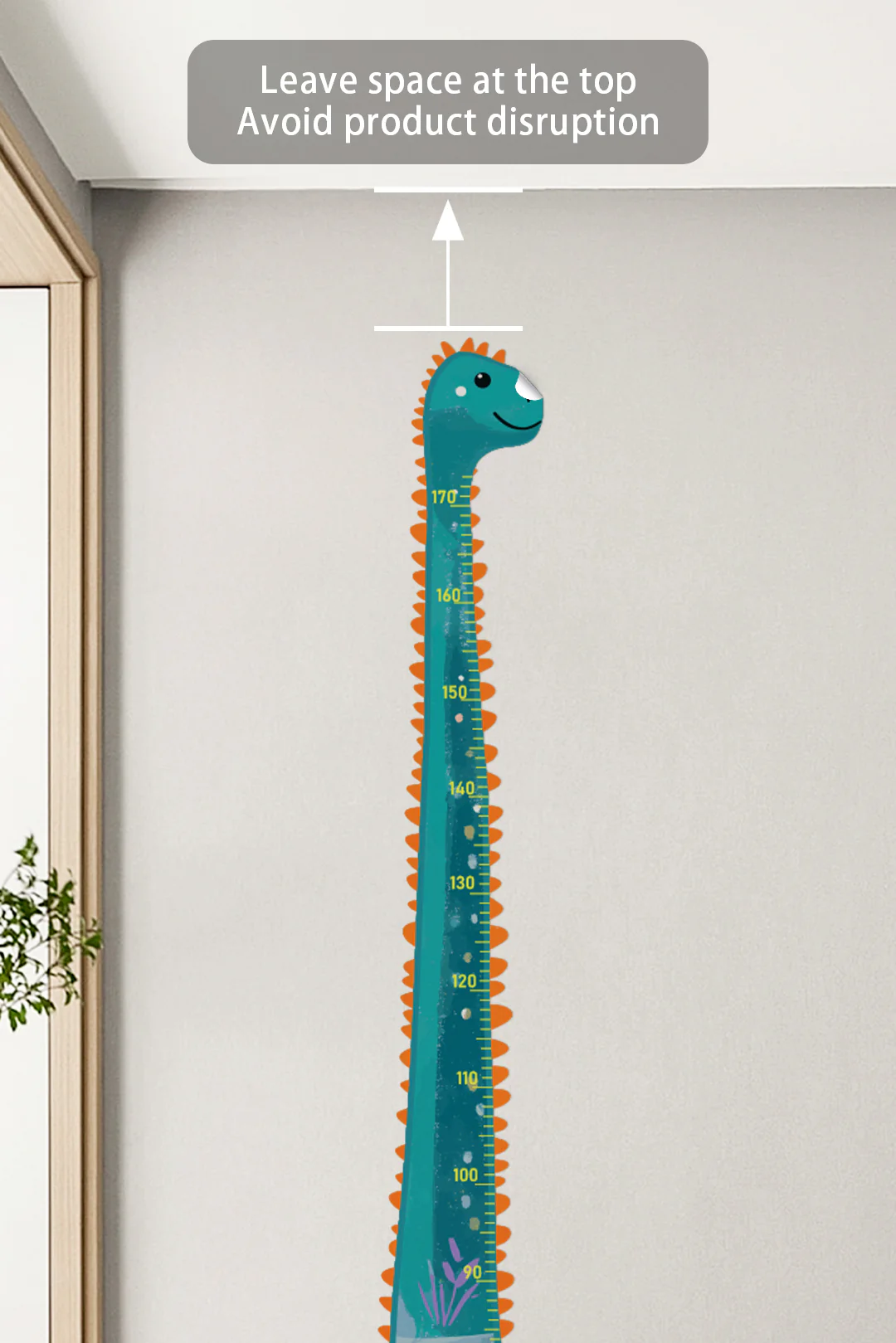 Friendly Dinosaur Growth Chart Wall Decal - Image 6