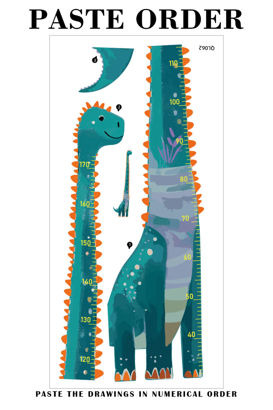 Friendly Dinosaur Growth Chart Wall Decal - Image 7