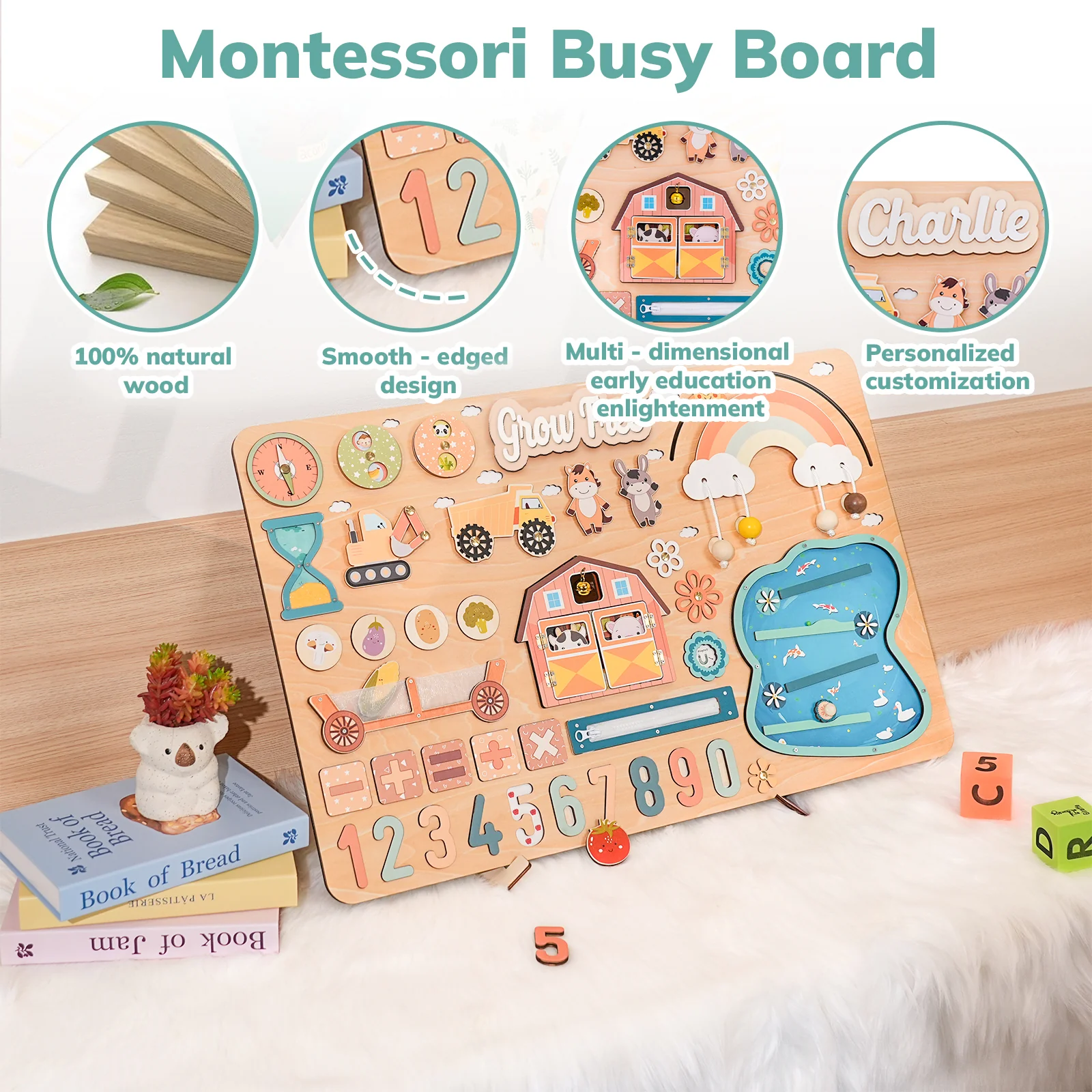 Grow Free Montessori Busy Board - Image 7